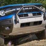 A blue 2025 Ford Bronco Sport vs 2025 Jeep Compass