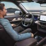 A man utilizing BlueCruise on a 2025 Ford Explorer