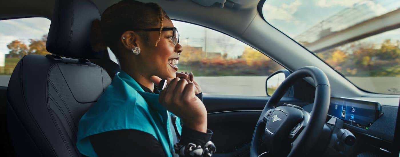 Hands-free driving on a 2025 Ford Mustang Mach-E