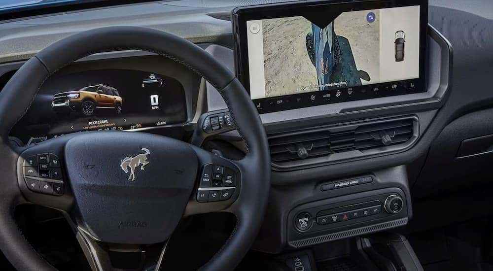 Infotainment and digital gauge cluster on a 2025 Ford Bronco vs 2025 Ford Ranger