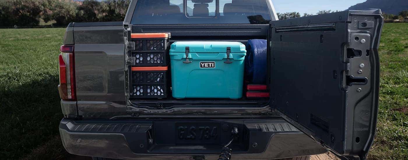 Tailgate and truck bed of a 2025 Ford F-150 STX