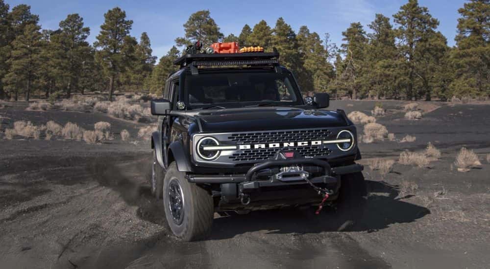 A black 2024 Ford Bronco from a dealer with used cars for sale near Troy