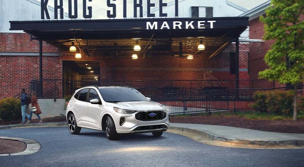 A white used 2023 Ford Escape ST from a dealer with dsed cars for sale near East Greenbush