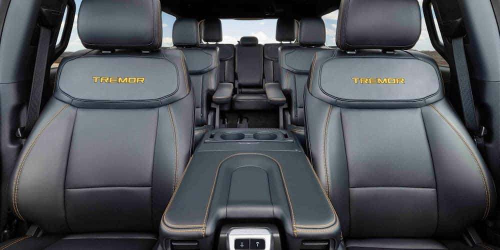 Interior of the 2025 Ford Expedition Tremor Edition showing the difference between the 2025 Ford Expedition vs 2025 Chevy Tahoe.