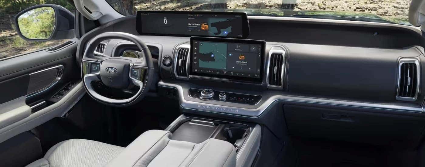 Infotainment and digital gauge cluster on a 2025 Ford Expedition