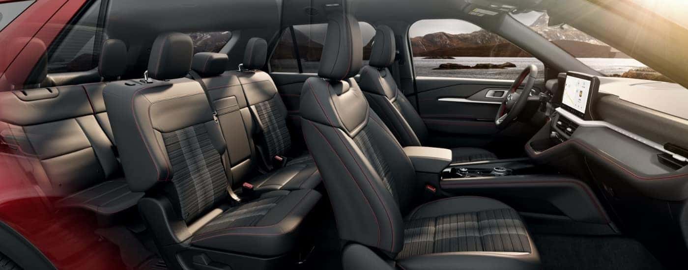 Black Interior featuring third row in 2026 Ford Explorer for sale near Clifton Park