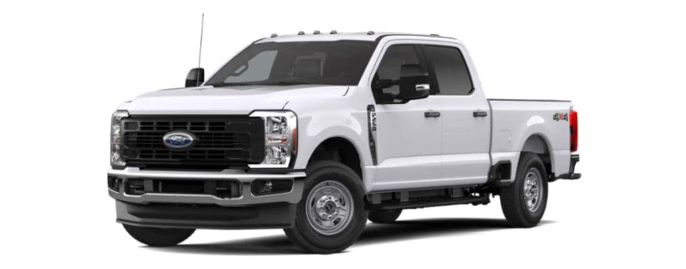 A white 2026 Ford F-250 angled left.