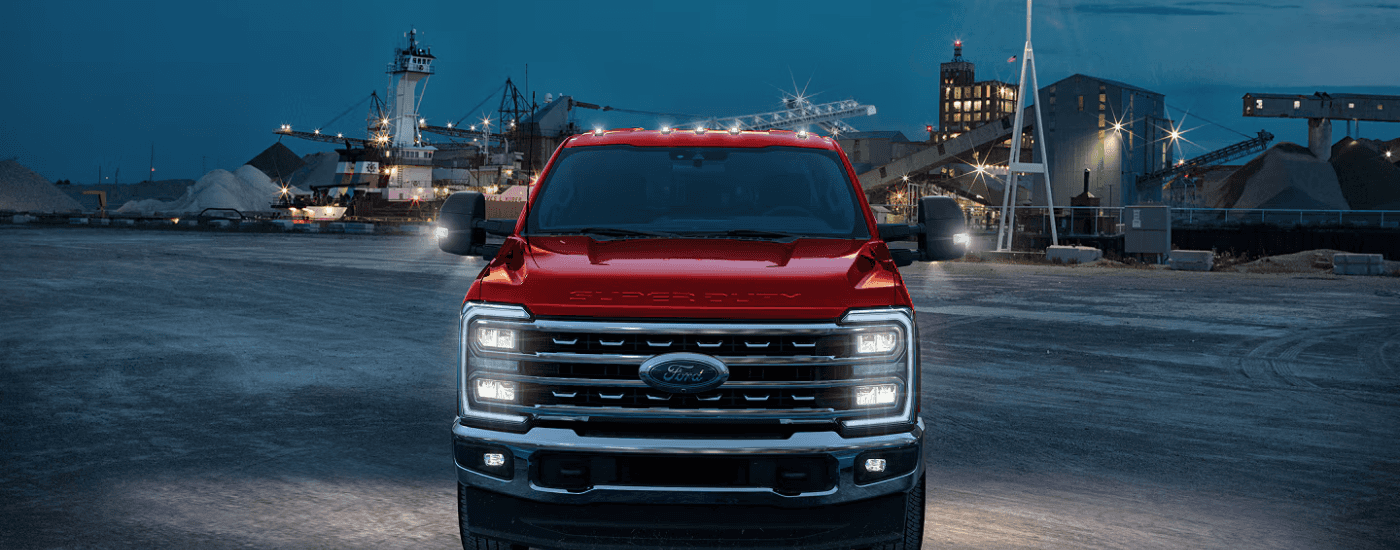 2026 Ford Super Duty F-350 with the Tremor Off-Road package parked on a construction site