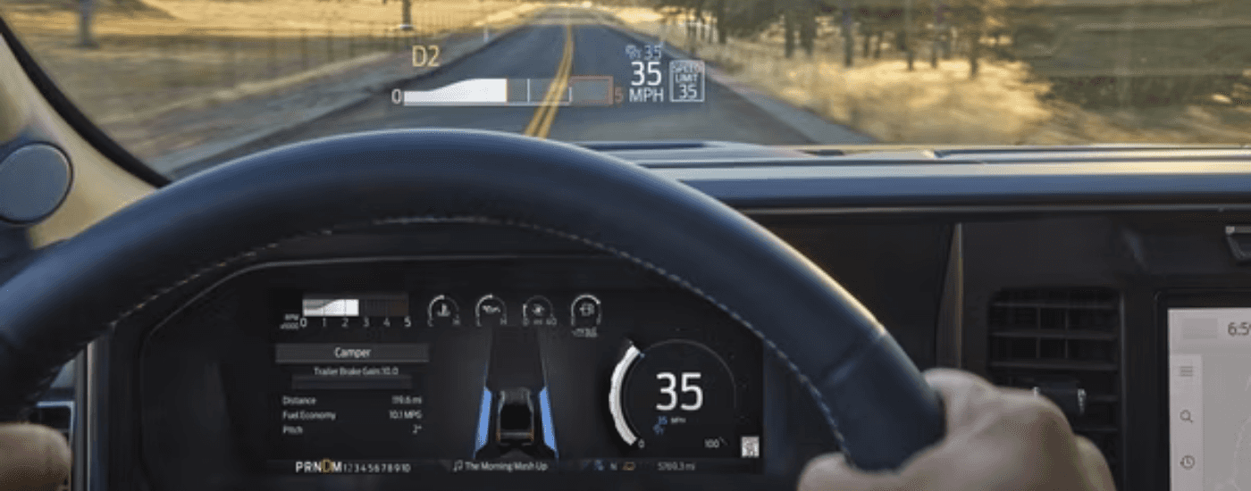 Heads up display in a 2026 Ford F-350
