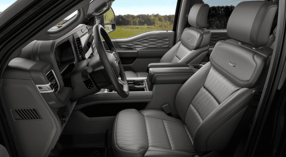 Black interior of a 2026 Ford F-250
