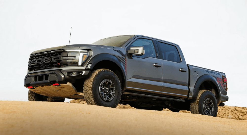 Grey 2026 Ford F-150 Raptor R parked off-road