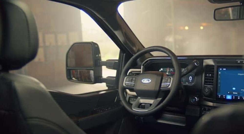 Black dash in a 2026 Ford F-250 Super Duty for sale near Troy.