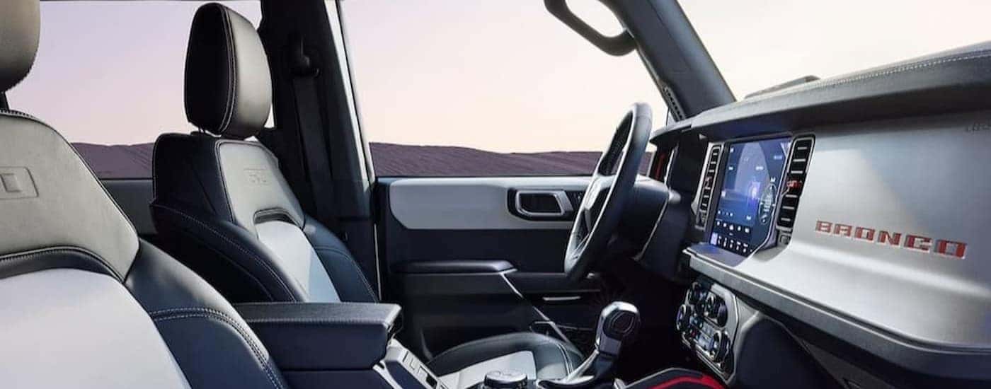 Gray interior in a 2026 Ford Bronco.