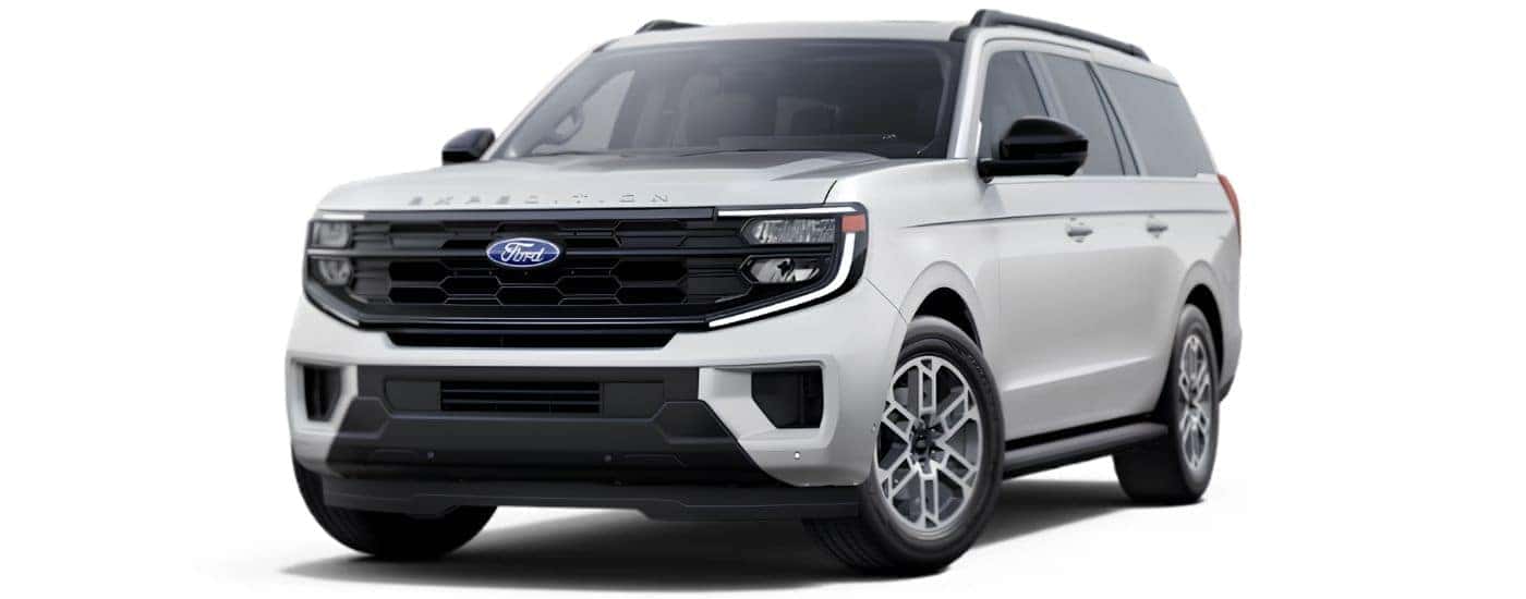 A white 2026 Ford Expedition MAX angled left.