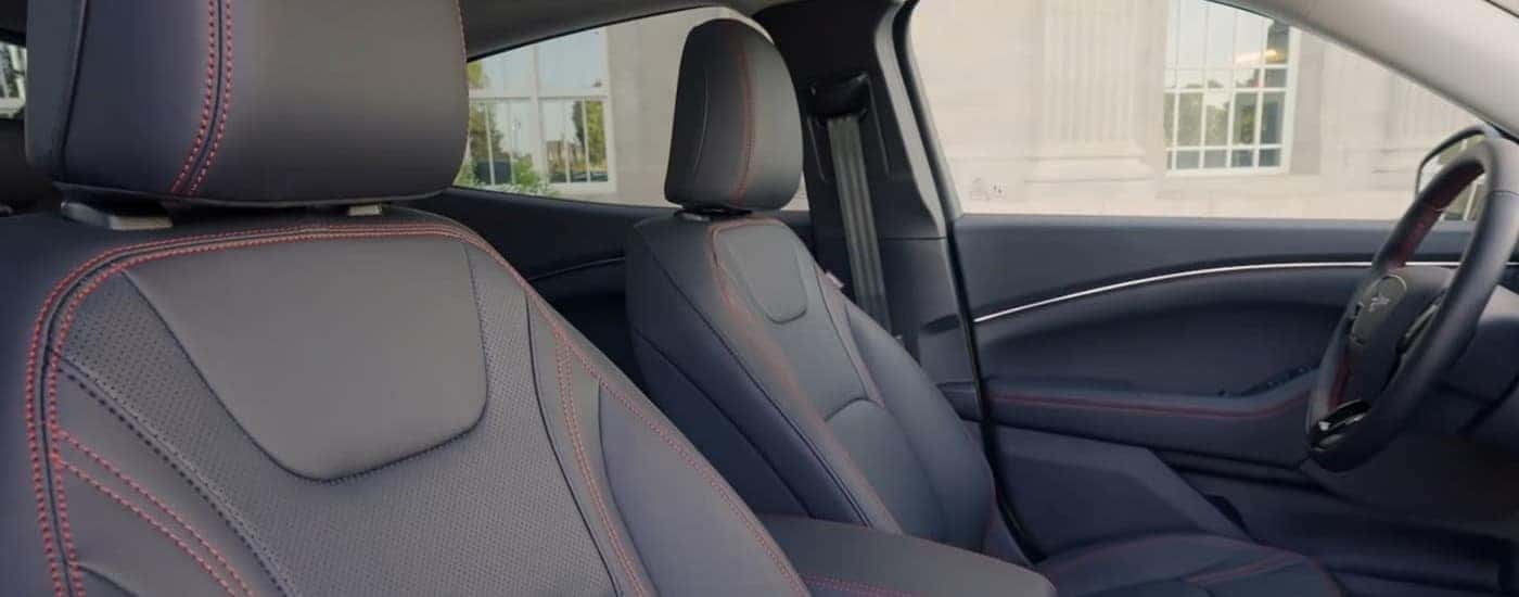 Gray interior in a 2026 Ford Mustang Mach-E.