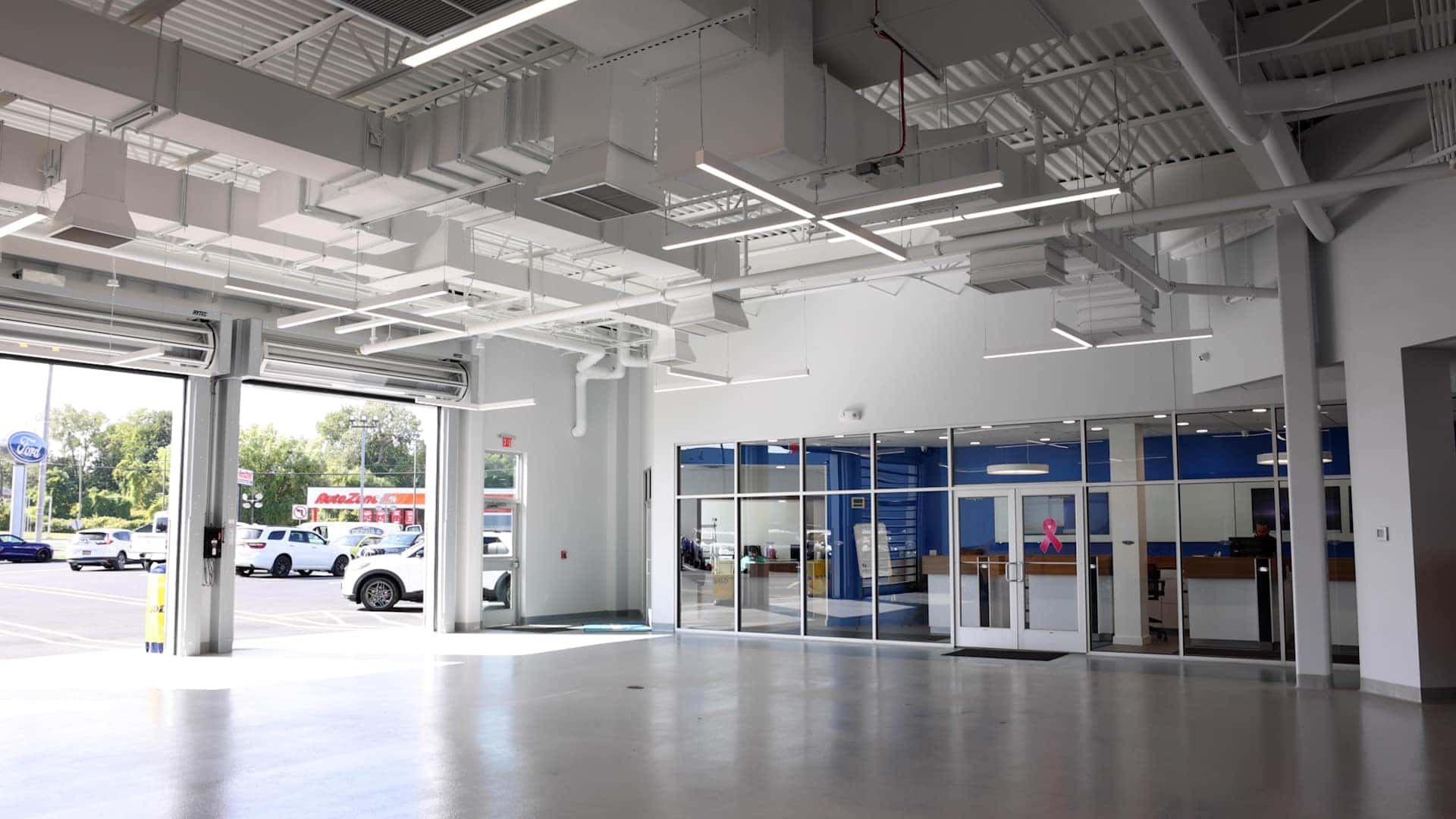 Interior service lane