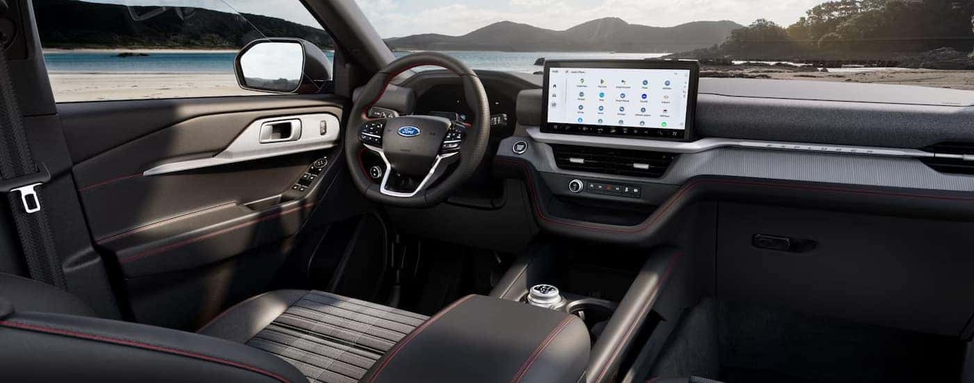 Infotainment and digital gauge cluster in a 2026 Ford Explorer