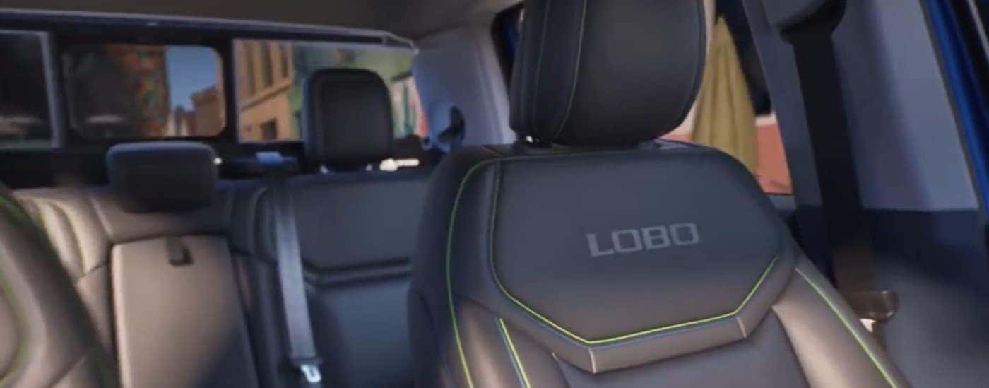 Gray seating in a 2026 Ford Maverick LOBO.