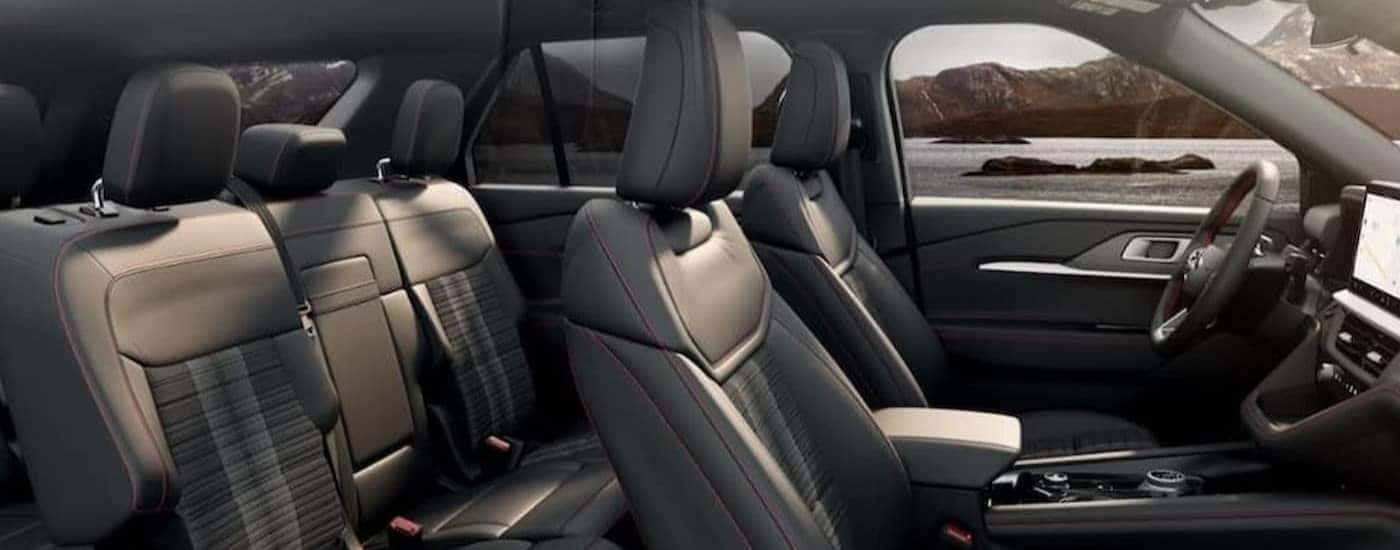 Gray interior in a 2026 Ford Explorer.