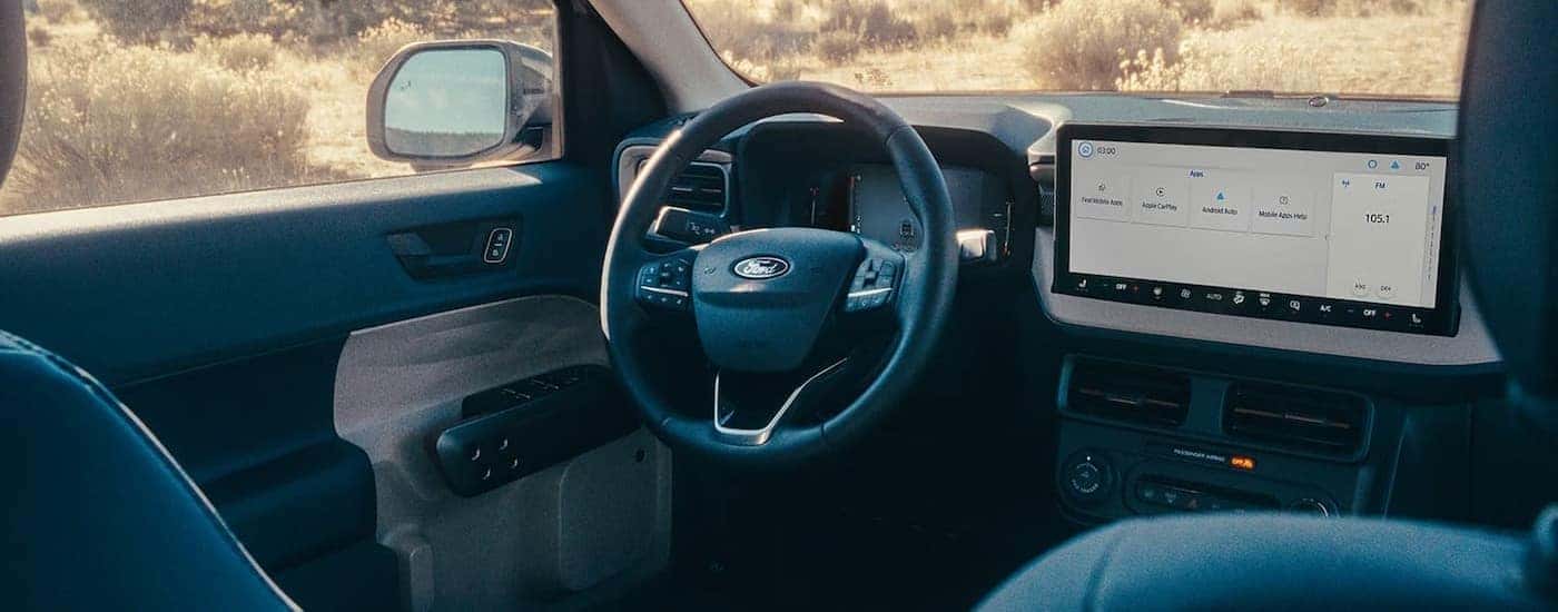 Black dash in a 2026 Ford Maverick.