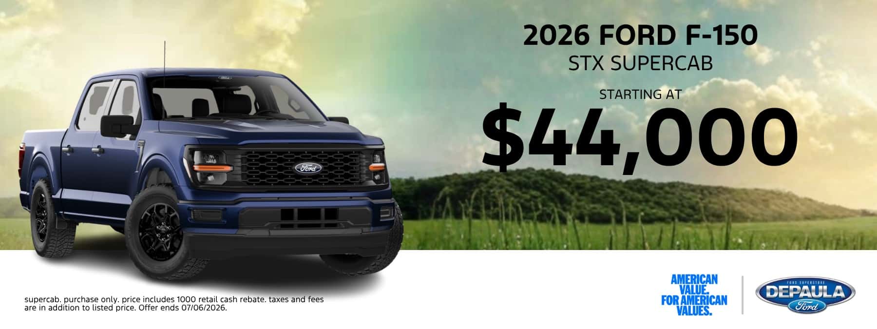 2026 FORD F-150 STX SUPERCAP STARTING AT $44,000