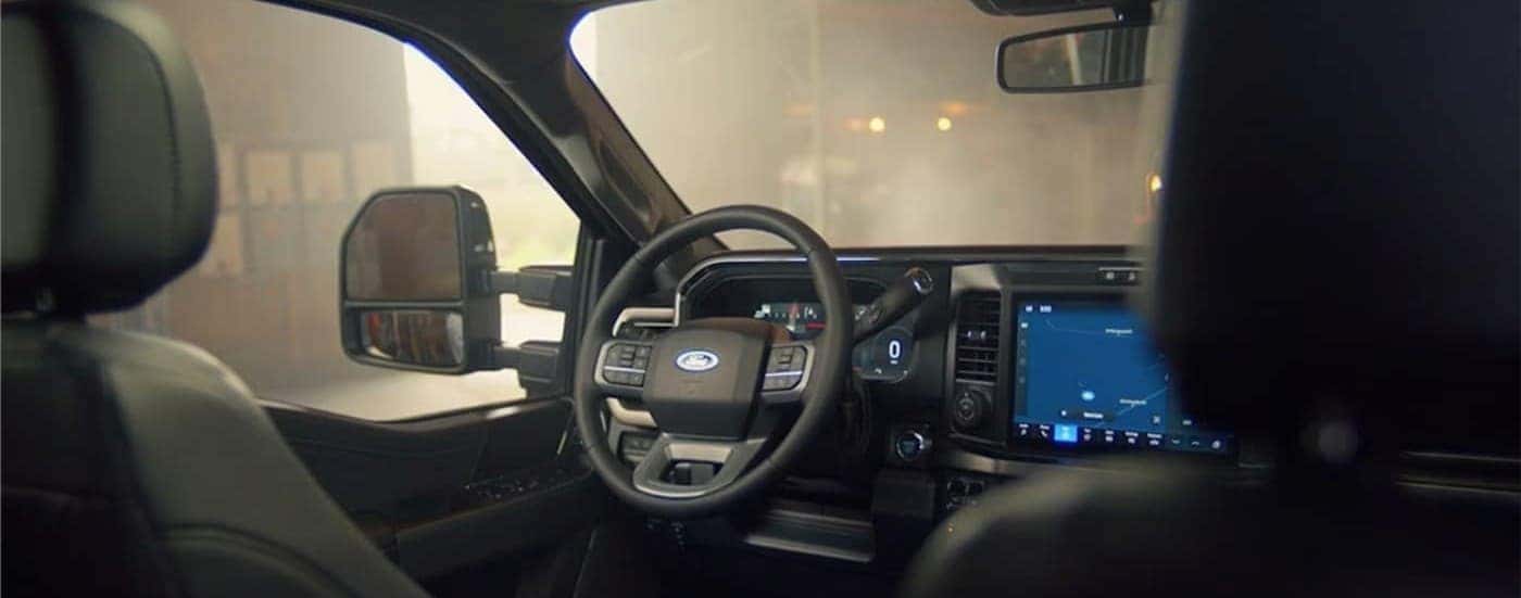 Black dash in a 2026 Ford F-250.