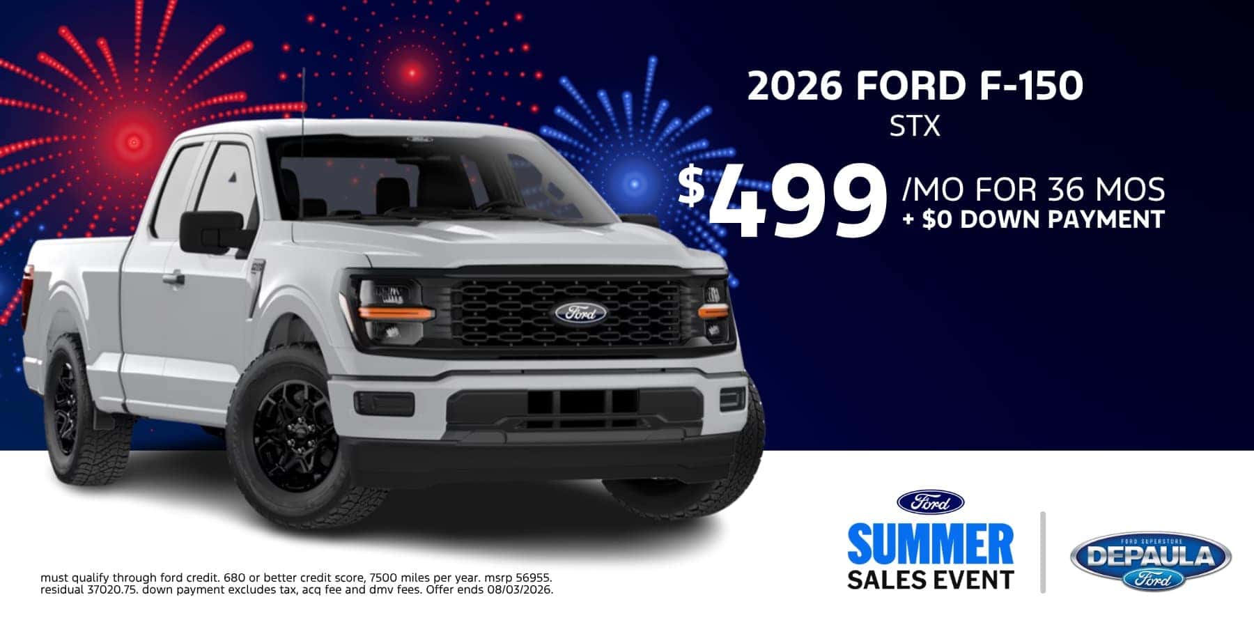 2026 FORD F-150 STX $499 /MO FOR 36 MOS + $0 DOWN PAYMENT