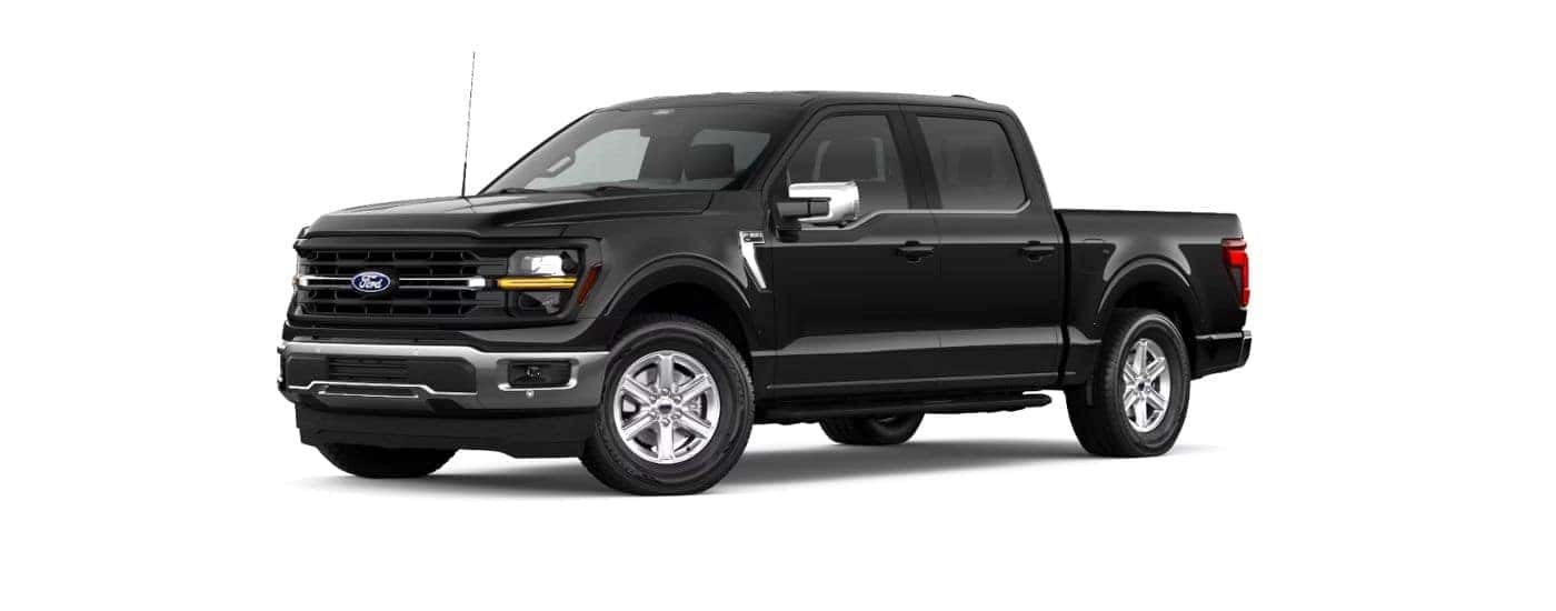 Black 2026 Ford F-150 XLT angled left.