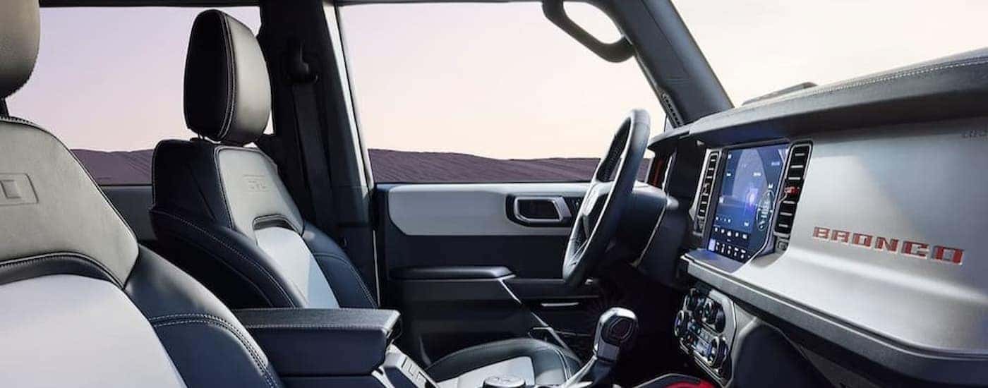 Multi-colored interior in a 2026 Ford Bronco.