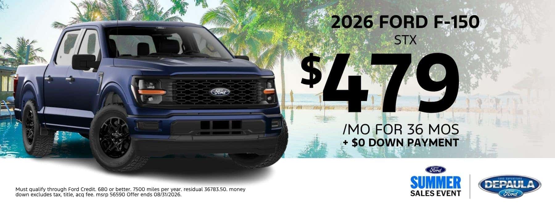 2026 FORD F-150 STX $479 /MO FOR 36 MOS + $0 DOWN PAYMENT