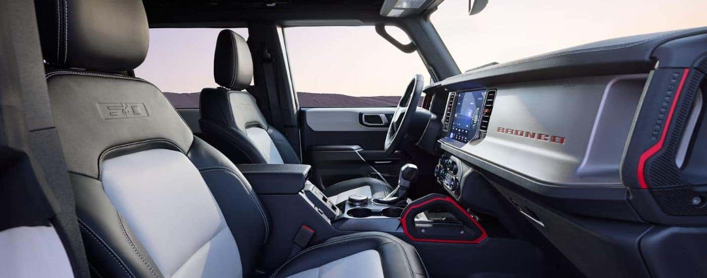 The front interior of a 2026 Ford Bronco.