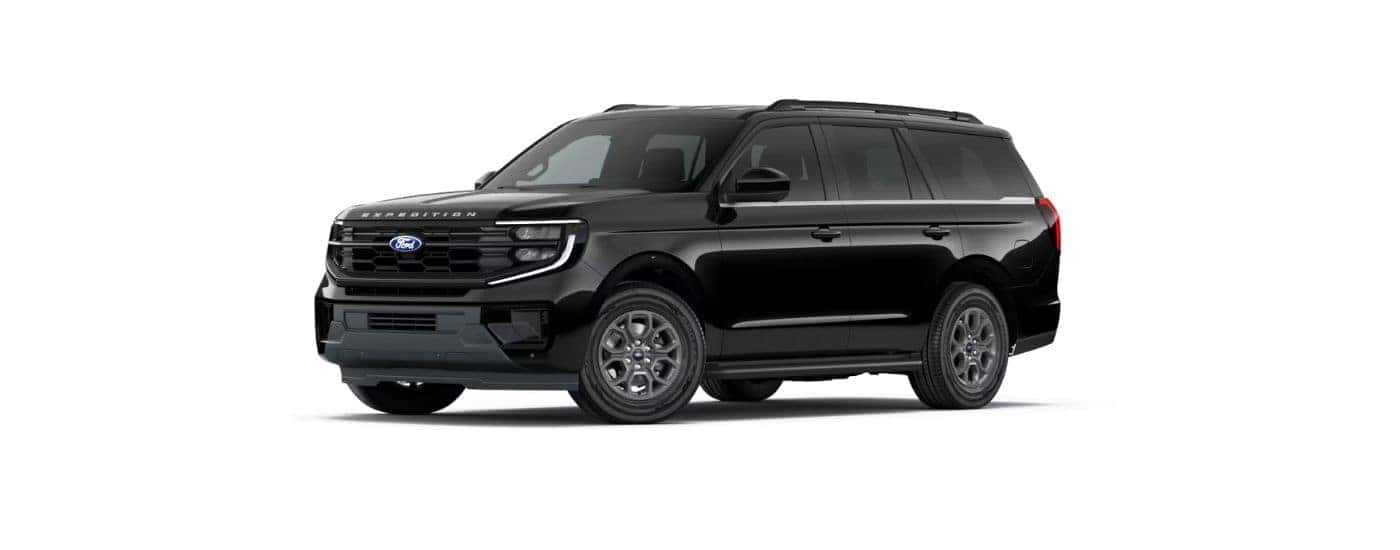 Black 2027 Ford Expedition angled left.