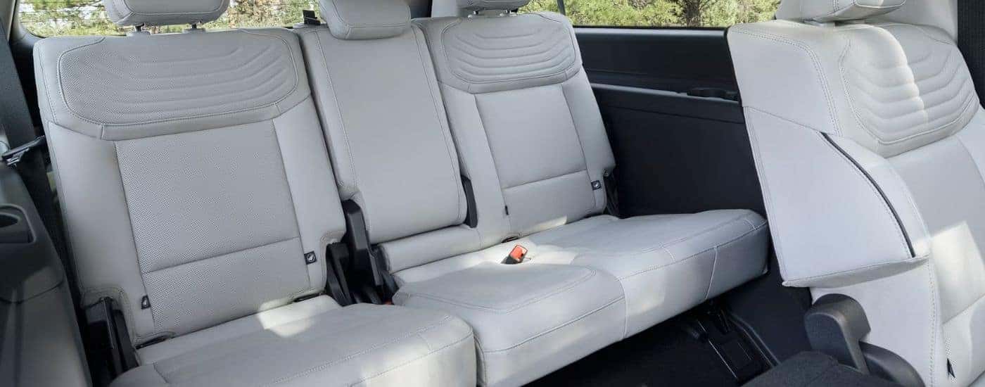 The white leather third row in a 2027 Ford Expedition.