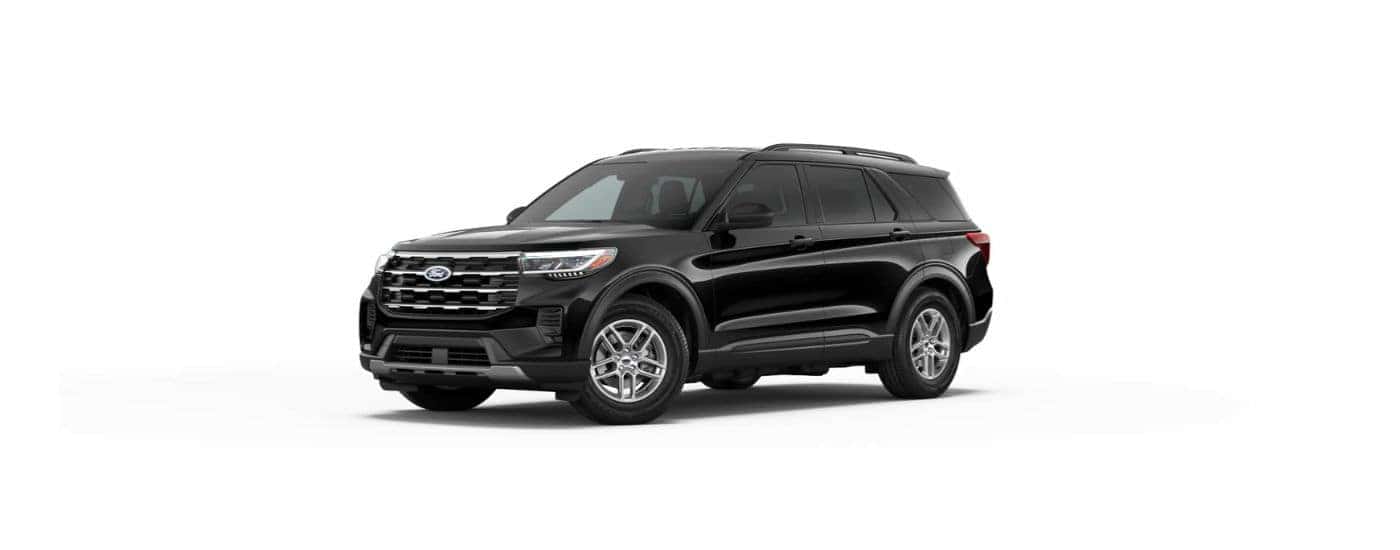 Black 2027 Ford Explorer Active angled left.