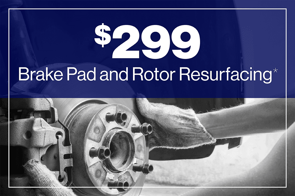 $299 Brake Pad and Rotor Resurfacing*