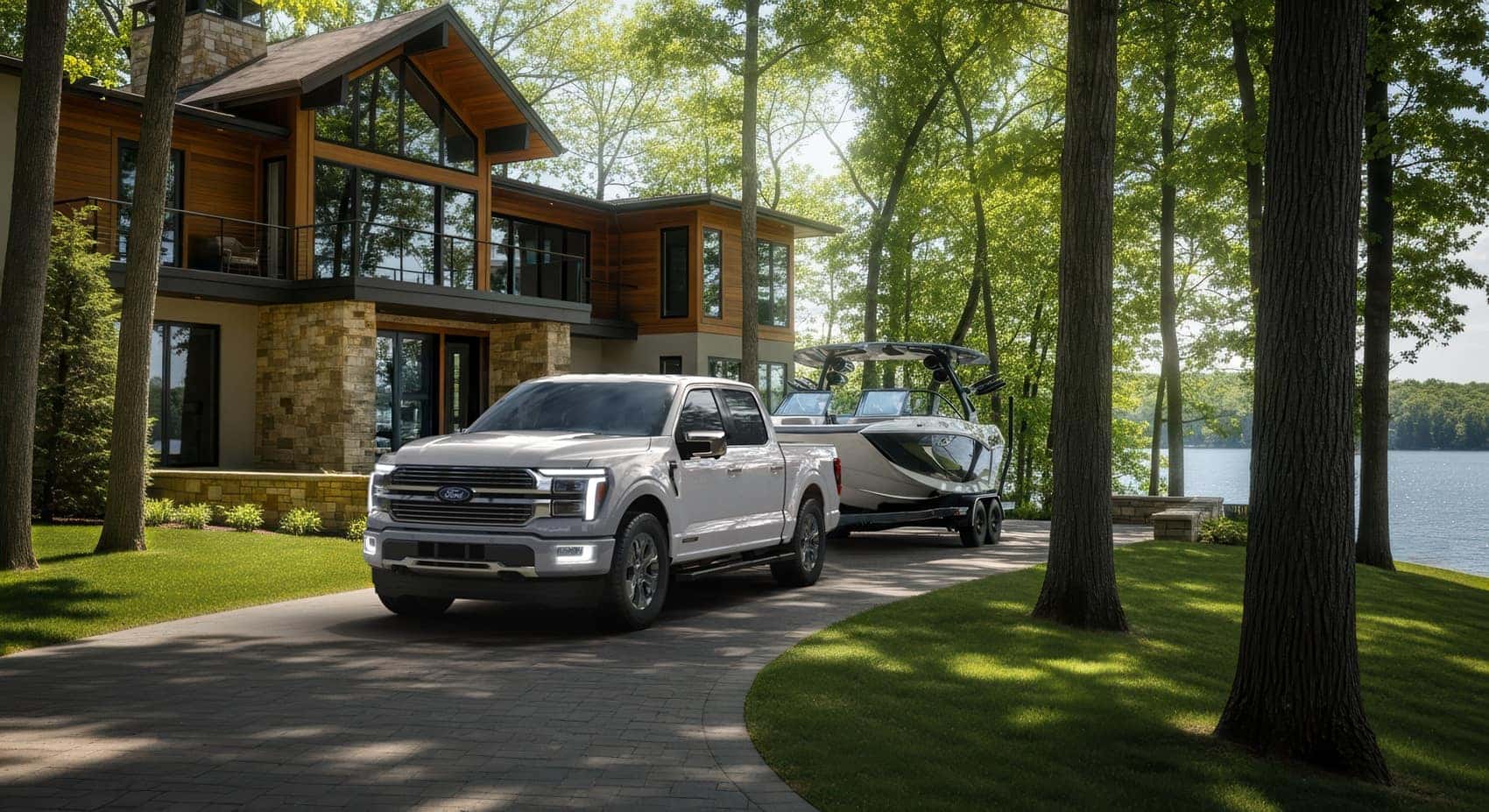 2026 Ford F-150 parked near a forested area