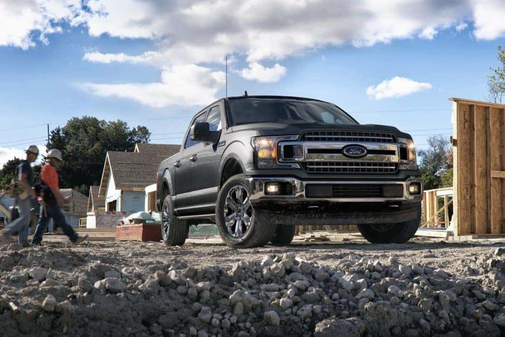 F150 parked at construciton site