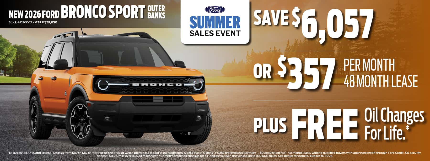 2026 Ford Bronco Sport Buy or Lease Offer | D'Orazio Ford