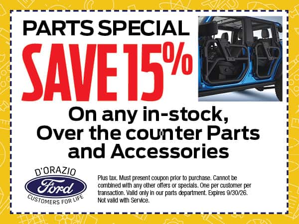 Parts Special | D'Orazio Ford