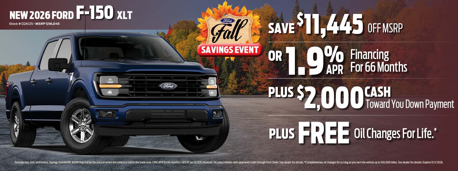 2026 Ford F-150 Finance Offer | D'Orazio Ford