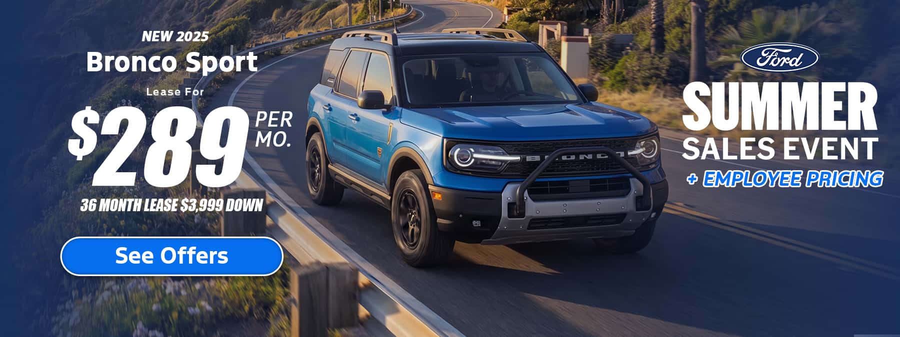 New Ford Bronco Sport Lease special