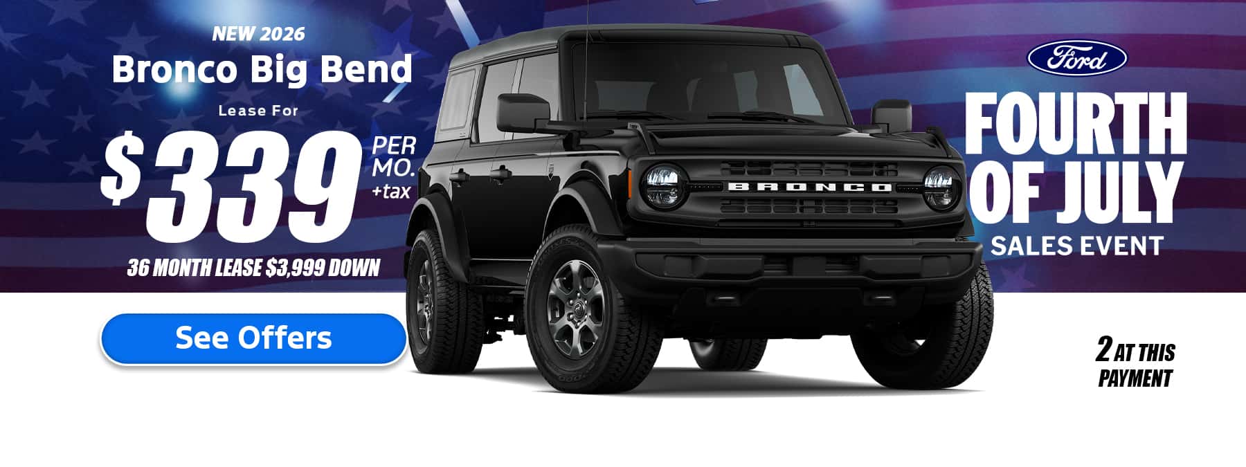 New Ford Bronco Lease Special