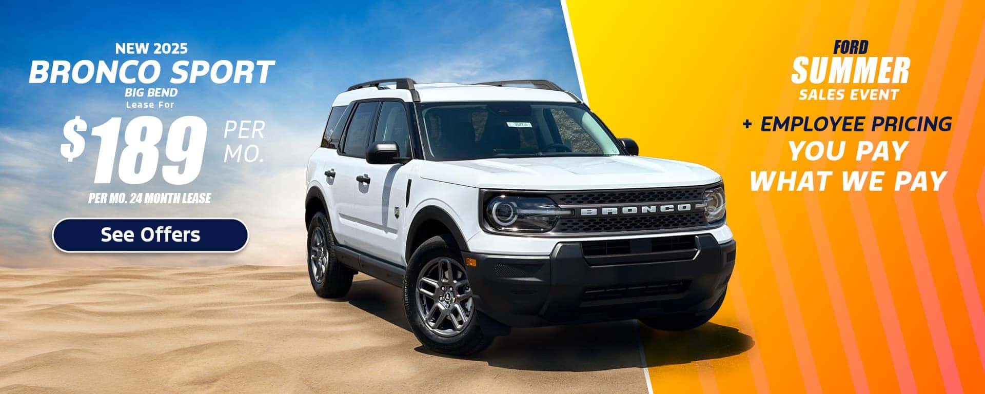 New Ford Bronco Sport Lease special
