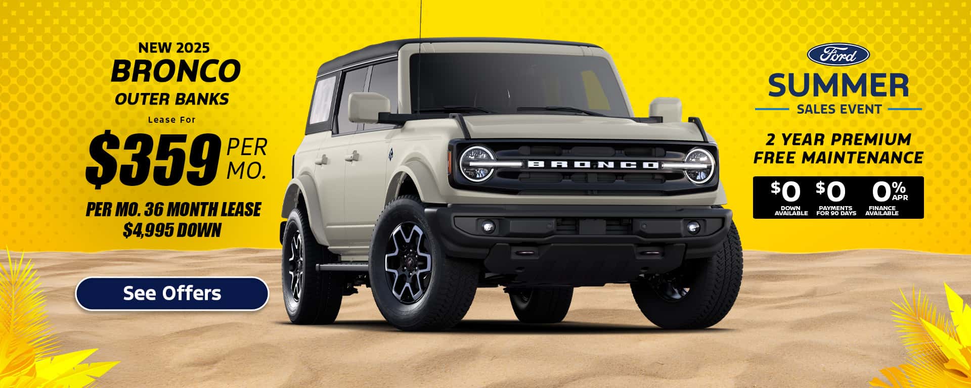 New Ford Bronco 4x4 lease special