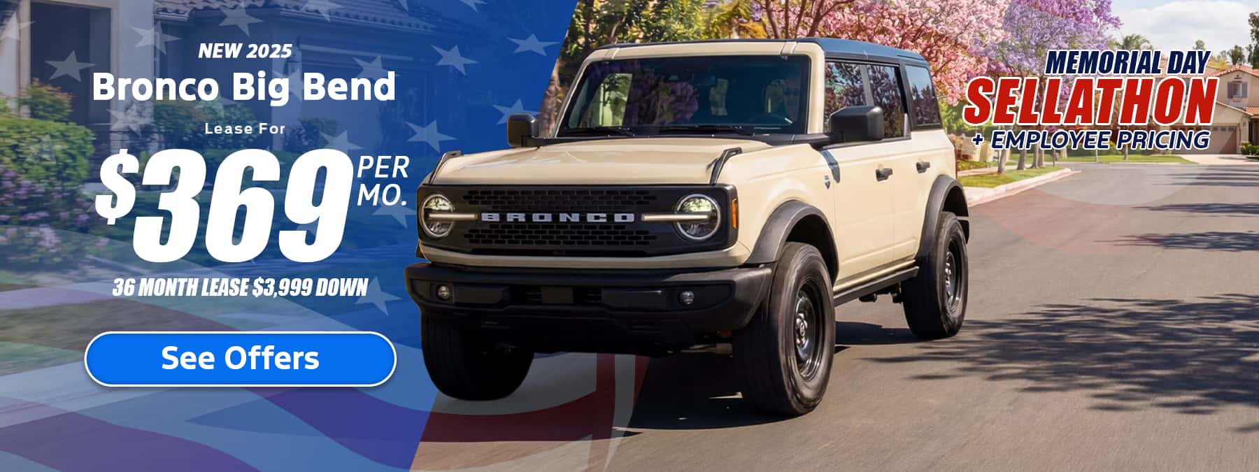 New Ford Bronco Big Bend lease special
