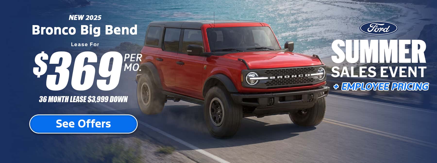 New Ford Bronco lease special