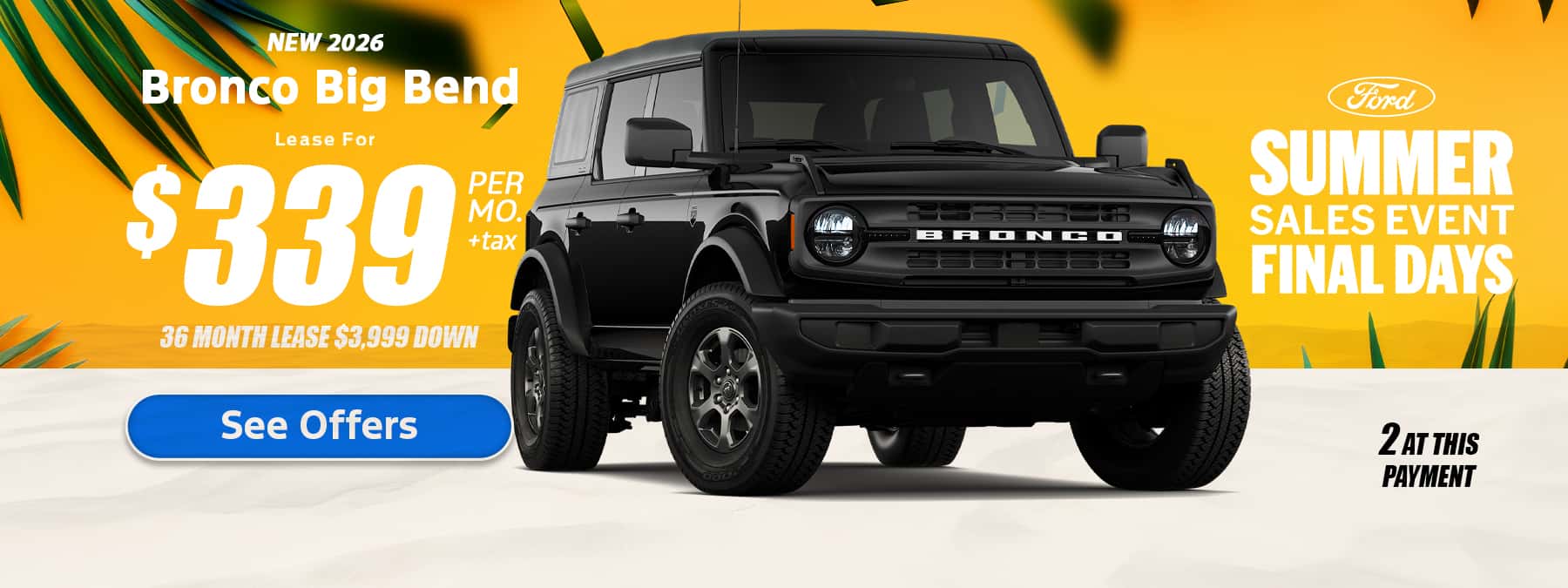 New Ford Bronco lease Special