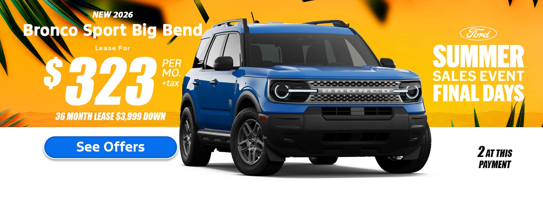 New Ford Bronco sport Lease Special