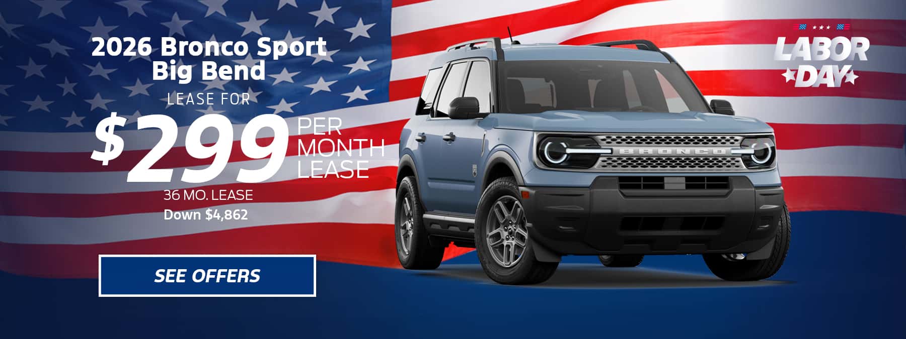 New Ford Bronco Sport lease special