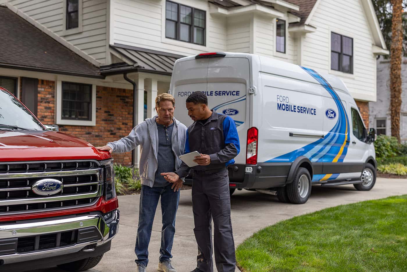 Five Star Ford Stone Mountain mobile service van at a customer location